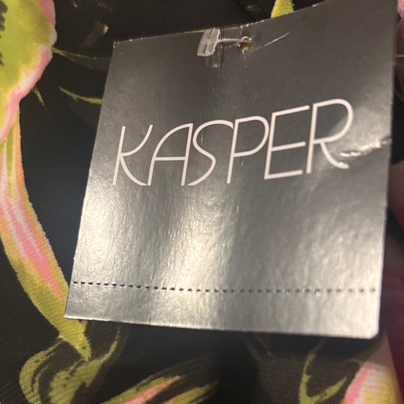 Kasper Black Floral Sleeveless Pullover Top - Picture 4 of 6